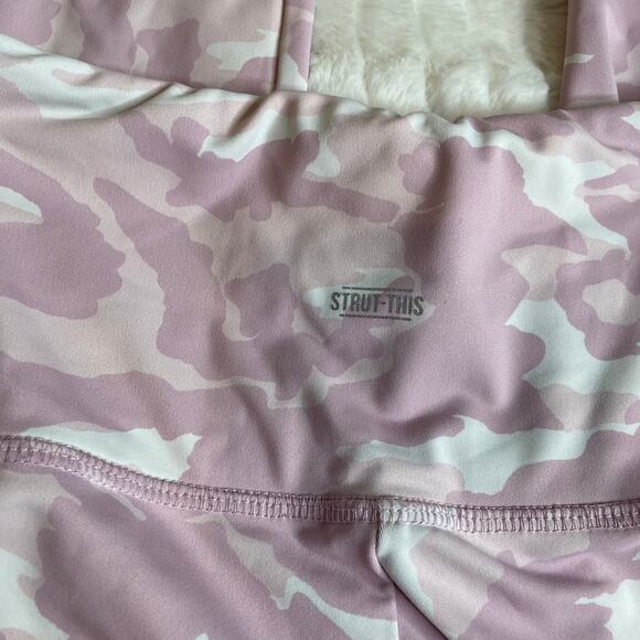 STRUT THIS Baby Pink Camo Full Length High Waisted Leggings - Picture 4 of 5